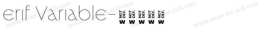 erif Variable字体转换